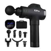 Kraft Hart X3 Pro masaj tabancası, ekranı, başlıkları ve taşıma çantasıyla ürün fotoğrafı