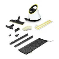 Kärcher SC 2 Deluxe EasyFix sarı-beyaz buharlı temizleyici, zemin başlığı ve aksesuarları, ürün fotoğrafı