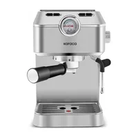 Karaca Coffee Art 1101 inox espresso makinesi, basınç göstergesi, portafiltresi ve buhar çubuğuyla ürün fotoğrafı
