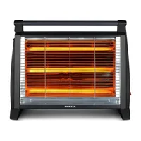 Kumtel LX-2832 siyah 1500 W quartz ısıtıcı, yanan quartz çubuklarıyla ürün fotoğrafı