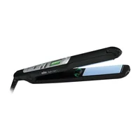 Braun Satin Hair 7 Iontec ST710 siyah saç düzleştirici, mavi plakaları ve yeşil ekranıyla ürün fotoğrafı